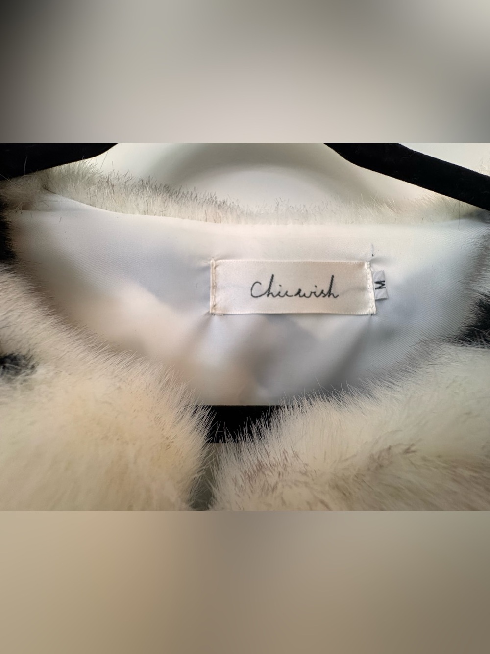 Chicwish Black and White Faux Fur Jacket - Picture 5 of 5